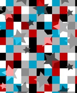 Checkered Star Ornaments